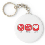 Eat Sleep Love Keychain