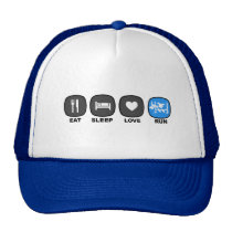 Eat. Sleep. Love. Run. hats