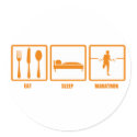 Eat Sleep Marathon stickers