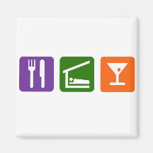 Eat Sleep Martini Fridge Magnets