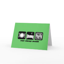 eat sleep math card