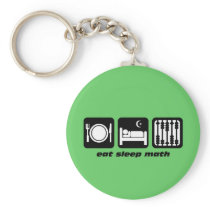 eat sleep math key chains