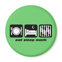 eat sleep math refrigerator magnets