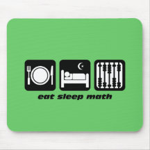 eat sleep math mouse pads