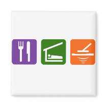 Eat Sleep Metal Detector Refrigerator Magnet