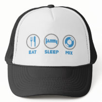 Eat, Sleep, Mix Again - DJ Disc Jockey Music Deck Hats