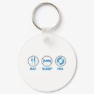 round_keychain - Eat, Sleep and Mix once again. Thats the DJ lifestyle, nothing brings you greater pleasure then eating, sleeping and then going out for a night of mixing your favourite tunes for money.

***DONT FORGET ALL OUR DESIGNS COME IN A WIDE RANGE OF T-SHIRTS AN: Sizes 