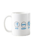 basic_mug - Eat, Sleep and Mix once again. Thats the DJ lifestyle, nothing brings you greater pleasure then eating, sleeping and then going out for a night of mixing your favourite tunes for money.

***DONT FORGET ALL OUR DESIGNS COME IN A WIDE RANGE OF T-SHIRTS AN: Sizes  Available colors: white