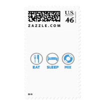 Eat, Sleep, Mix Again - DJ Disc Jockey Music Deck Stamps
