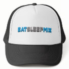 trucker_hat - Eat, Sleep & mix. Thats the DJ life style. Sometimes drink and women will come into it, but the true dj mainly spends his time eating, sleeping and mixing.: Sizes  Available colors: white_black