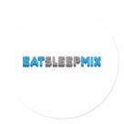 round_sticker - Eat, Sleep & mix. Thats the DJ life style. Sometimes drink and women will come into it, but the true dj mainly spends his time eating, sleeping and mixing.: Sizes 