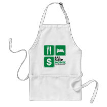 Eat Sleep Money aprons by visualnewbie Eat Sleep Money aprons