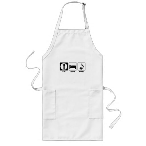 eat sleep music aprons