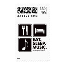 Eat Sleep Music - Black Postage
