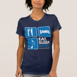 Eat Sleep Music - Blue and White Shirt