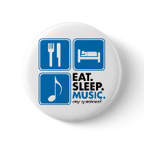 Eat Sleep Music - Blue buttons