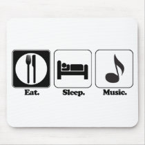 eat sleep music mouse pads