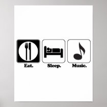 eat sleep music print
