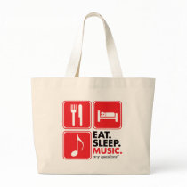 Eat Sleep Music - Red Tote Bag