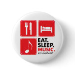 Eat Sleep Music - Red buttons