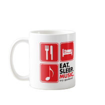 Eat Sleep Music - Red Coffee Mug