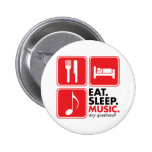 Eat Sleep Music - Red Pins