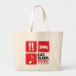 Eat Sleep Music - Red Tote Bag