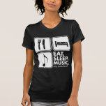Eat Sleep Music - White T Shirt