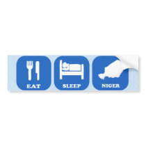 Eat Sleep Niger Bumper Sticker