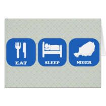 Eat Sleep Niger Greeting Cards