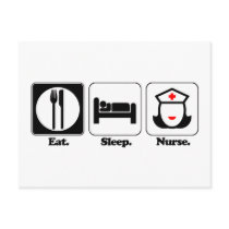 eat sleep nurse postcards