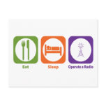 Eat Sleep Operate a Radio Post Cards