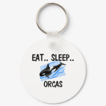 Eat Sleep ORCAS keychains