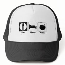 eat sleep paint mesh hats