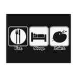 eat sleep paint postcards