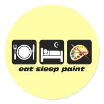 Eat sleep paint stickers
