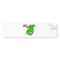 Eat Sleep PEAS bumper stickers by foodshirts Eat Sleep PEAS bumper stickers