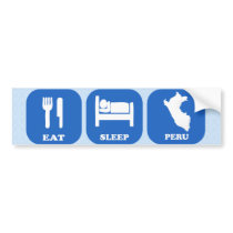 Eat Sleep Peru Bumper Stickers