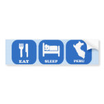 Eat Sleep Peru Bumper Stickers