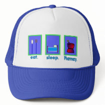 Eat Sleep Pharmacy  Pharmacist Gifts hats