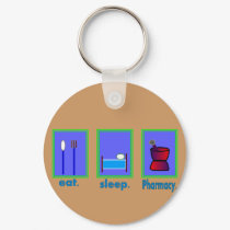 Eat Sleep Pharmacy  Pharmacist Gifts keychains