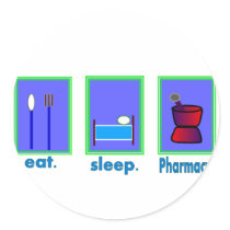 Eat Sleep Pharmacy  Pharmacist Gifts stickers