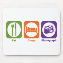 Eat Sleep Photograph Mouse Pads