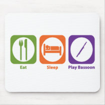 Eat Sleep Play Bassoon Mouse Pads