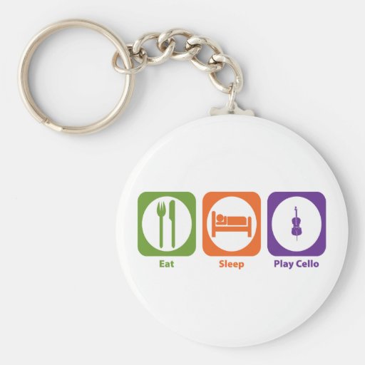 Eat Sleep Play Cello Keychains