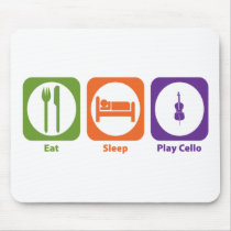 Eat Sleep Play Cello Mouse Mats