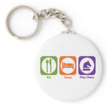 Eat Sleep Play Chess Key Chain