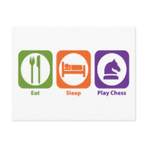 Eat Sleep Play Chess Postcard