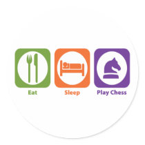 Eat Sleep Play Chess Stickers