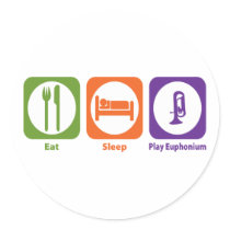 Eat Sleep Play Euphonium Stickers
